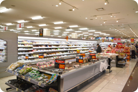 スーパーの売り場の写真