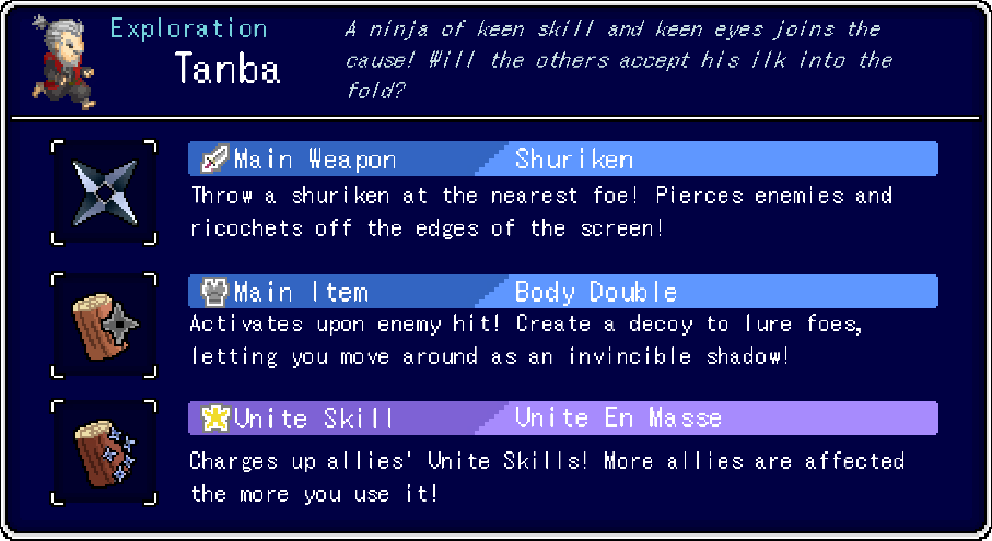 Tanba:Equipment Info