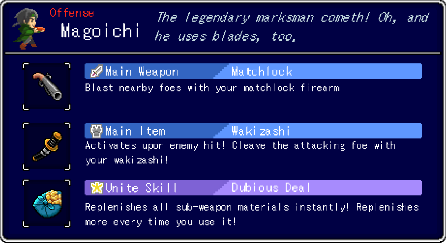 Magoichi:Equipment Info